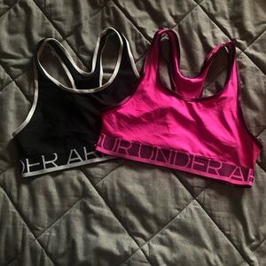 2 Girls under armour bras